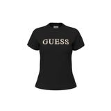 Guess Siyah Kadın Yuvarlak T-Shirt V6BI06K6273-JBLK