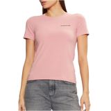 Guess Slim Fit Mini Logo Baskılı Tişört, S, P52335S1360, PUDRA, Kadın