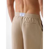 Guess Slub Erkek Keten Karışımlı Loose Fit Şort F6GD01WN202, Kahverengi, XL