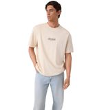 Guess Smal Erkek Oversize Fit T-Shirt M6YI46K4232, Krem, L