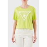 Guess Ss Cn Logo Pamuklu Cropped Fit T Shirt E02I01JA914 Bayan Crop E02I01 JA914 G8BU