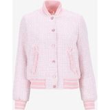 Guess Standart Pembe Kadın Ceket New Glorıa Tweed Bom - Recy Poly Mı - XL