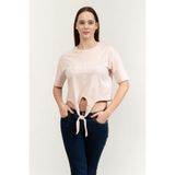 Guess Stream Kadın Aktif Boxy Fit Bisiklet Yaka T-Shirt, Pembe, S Beden