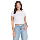 Guess Studs Slim Fit T-Shirt, M, W6RI22KA0H1, Beyaz, Kadın