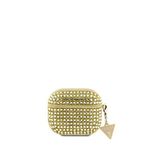 Guess Taş Kaplamalı Üçgen Logo Süslü Gold Altın Apple Airpods Pro 2. Nesil Kılıf