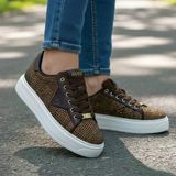 Guess Taşlı Kahverengi Kadın Spor Ayakkabı