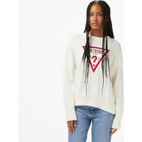 Guess Triangle Kadın Beyaz Kazak - G293-Beyaz