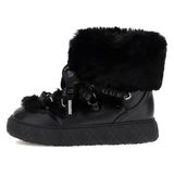 Guess Unessa Kürk Detaylı Platform Bot, 40, FLFUEKFUR10, Siyah, Kadın