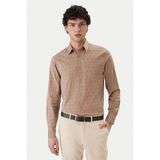 Guess Uzun Kollu Cepli Jakarlı Erkek Bej Gömlek M6GH18W1713-FMAZ - Kahverengi - 2XL
