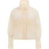Guess V5YL04WHCI0 Sılvy Hıgh Neck Zıp Kadın Ceket - Comfort Fit - Siyah