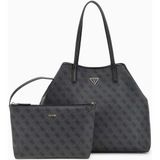 Guess Victtoria Large Monogram Omuz Çantası - Siyah