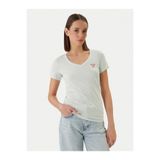 Guess W2YI45J1314 A72C Streç Pamuklu Slim Fit V Yaka Logolu Bayan T-shirt