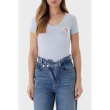 Guess W2YI45J1314 G7S1 Streç Pamuklu Slim Fit V Yaka Logolu Bayan T-shirt