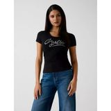Guess W6RI24J1314 Ss Cn Script Kadın Tişört
