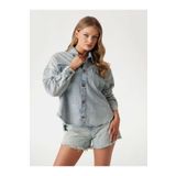 Guess Western Shacket Kadın Mavi Ceket W5gn90d5lq2-grbg