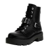 Guess Yanzy Logolu Kemer Detaylı Kalın Tabanlı Postal Bot FLTYNZELE10 Bayan BOT FLTYNZ ELE10 BLACK