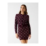 Guess Yün Karışımlı Triko Hırka, M, P69533S1887, Bordo, Kadın
