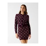 Guess Yün Karışımlı Triko Hırka, S, P69533S1887, Bordo, Kadın