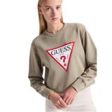 Guess Yuvarlak Yaka Baskılı Sweatshırt Original Fleece, S, 5003302006, Yeşil, kadın