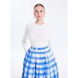 Guess Yuvarlak Yaka Standart Düz Beyaz Kazak Kadın Hanna Kadın Triko - XS