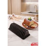 Gugga Liva - Döküm Granit Kaplama Dilimli Baton Kek Kalıbı Siyah 32 cm
