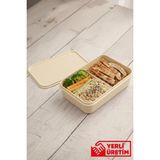 Gugga Terra - 3 Bölmeli Lunchbox Yemek Saklama Kabı Beslenme Kutusu 750 ml - Krem