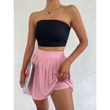 Gugus Kadın Pileli Tenis Eteği Içten Taytlı - M - Açık Pembe