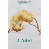 GUHADO Doğal Kabak Lifi (2 Adet) – Peeling Banyo Kesesi - Organik Cilt Temizleme - Bulaşık Süngeri