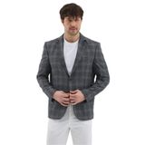 Guido Erkek Lacivert Poliviskon Kumaşlı Slim Fit Mono Yaka Spor Blazer Ceket Lacivert 48