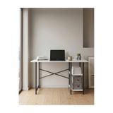 GUİMO 2 Raflı Metal Çalışma Masası Beyaz Dayanıklı Öğrenci Ofis Az yer kaplar
