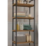 GUİMO 4 Katlı Metal Çerçeveli Ahşap Raf – Mutfak & Banyo Düzenleyici Çok Amaçlı Organizer (98x39x22 cm)