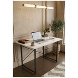 GUİMO 60x90 Çalışma Masası Metal Ayaklı Ders Çalışma Ofis Masası Beyaz