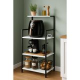 GUİMO Kahve Köşesi Dolabı Mikrodalga Fırın Dolabı Raflı Mutfak Organizer - Mutfak Bangosu 52 x 36 x 130 cm