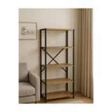 GUİMO Modern Minimal 5 Raflı Metal Kitaplık ve Raflı Dolap Kitaplık Metal-52459-SÇK