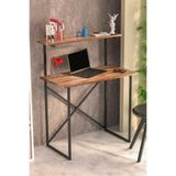 GUİMO Üst Raflı Metal Ayaklı Çalışma Masası – 90 cm x 45 cm Çalışma Masası