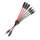 GUIRUIMOON Güneş Paneli Konnektör Kablosu 2 ila 6 Y-Şube Suya Dayanıklı Güneş Paneli Tel Bölücü, Güneş Y-Paralel Adaptör 12AWG MF/MMMFFF.(Y Solar 2-6)