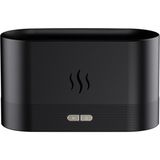 Guiwuu Simülasyon Alev Işığı Aromaterapi Difüzör USB Ultrasonik Uçucu Yağ Difüzörü Ev Aroma Hava Nemlendirici Siyah (Yurt Dışından)