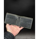 Guizzmo Leather El Yapımı Deri Cüzdan, Siyah, Vejetal Deri, Minimalist, Klasik Tasarım, Erkekler için