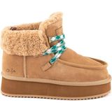 Guja 24K400-1 Bilek Boy Kürklü Hafif Deri Kadın Bot - Camel