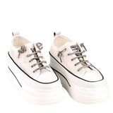 Guja 24Y345-10 Beyaz Kadın Yüksek İthal Taban Sneaker Spor Ayakkabı