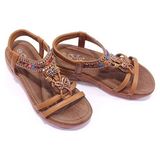 Guja 25Y154-2 Cy Camel Kadın Yazlık Deri Sandalet