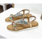 Guja 25Y173-1 Bronz Kadın Evalı Taban Taşlı Sandalet