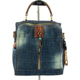 Guja 25YG533 Kadın Premıum Denim El , Omuz ve Sırt Çantası Mavi - std