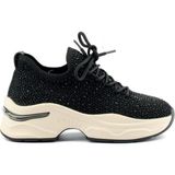 Guja 26K303-5 Kadın Yüksek Taban Taşlı Sneaker Spor Ayakkabı - Siyah