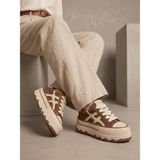 Guja 26K366 Kadın Hakiki Deri Bağcıklı Kalın Taban Sneaker Ayakkabı - Camel