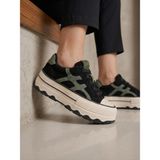 Guja 26K366 Kadın Hakiki Deri Bağcıklı Kalın Taban Sneaker Ayakkabı - Siyah
