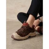 Guja 26K389 Kadın Hakiki Deri Bağcıklı Kalın Taban Sneaker Ayakkabı - Kahve