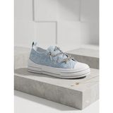 Guja 26Y281 Kadın Taşlı Bağcıklı Sneaker - Mavi