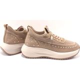 Guja 26Y301-3 Premium Taşlı Örme Hafif ve Comfort Tabanlı Günlük Spor Ayakkabı - Camel