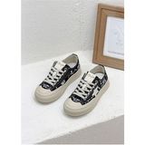 Guja 26Y312-1 Kadın Baskılı Jean Sneaker Spor Ayakkabı Siyah